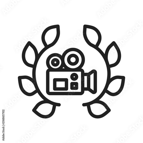 Schilderij op canvas Film Festival Badge Icon