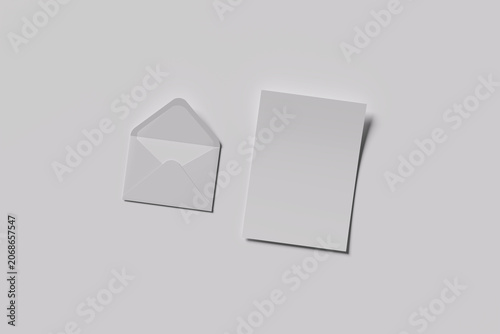 Professional Stationery Mockup with Envelope and Document Sheet