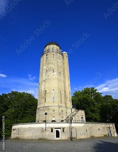 Nysa - Fort Prusy, Fortress Water Tower. A reinforced concrete structure built at the foot of the Fortress in 1907. It offers excellent views of the surrounding fortress buildings.