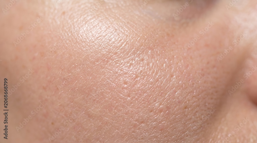 Fototapeta premium Close-up of dry skin with red spots