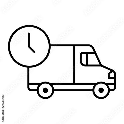 Valokuva Delivery time icon vector
