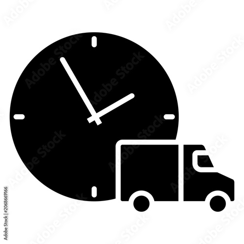 Valokuva Delivery time icon vector