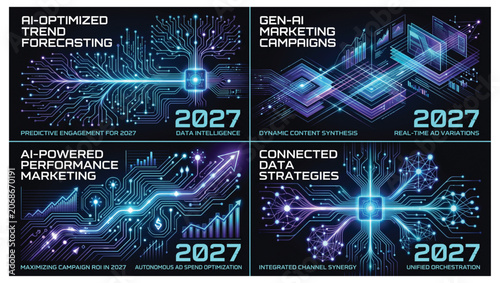 Fotografija 2027 AI powered marketing analytics and connected data strategy concepts with ma
