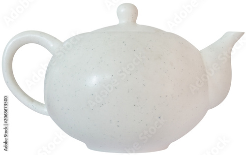 White Ceramic Teapot Isolated on Transparent Background PNG