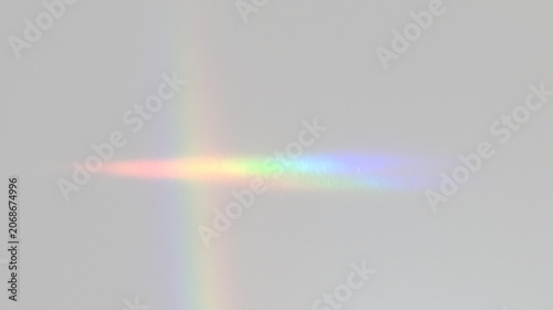 Bild auf Leinwand Glowing rainbow light overlay with crystal glass reflections, diamond sparkle hi