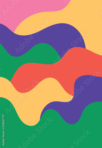 Design wall art liquid wave abstract unique bold vibrant