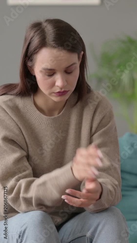 Man Arguing while Women Feeling Stressed on Sofa, Vertical Video