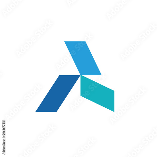 Logo spin wind mill minimalist unique design abstract