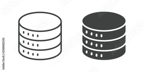 Bild auf Leinwand Web Hosting icon. Line and glyph solid icon