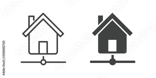 Bild auf Leinwand Web Hosting icon. Line and glyph solid icon