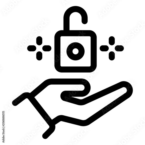 Legal Access Provision Line Icon
