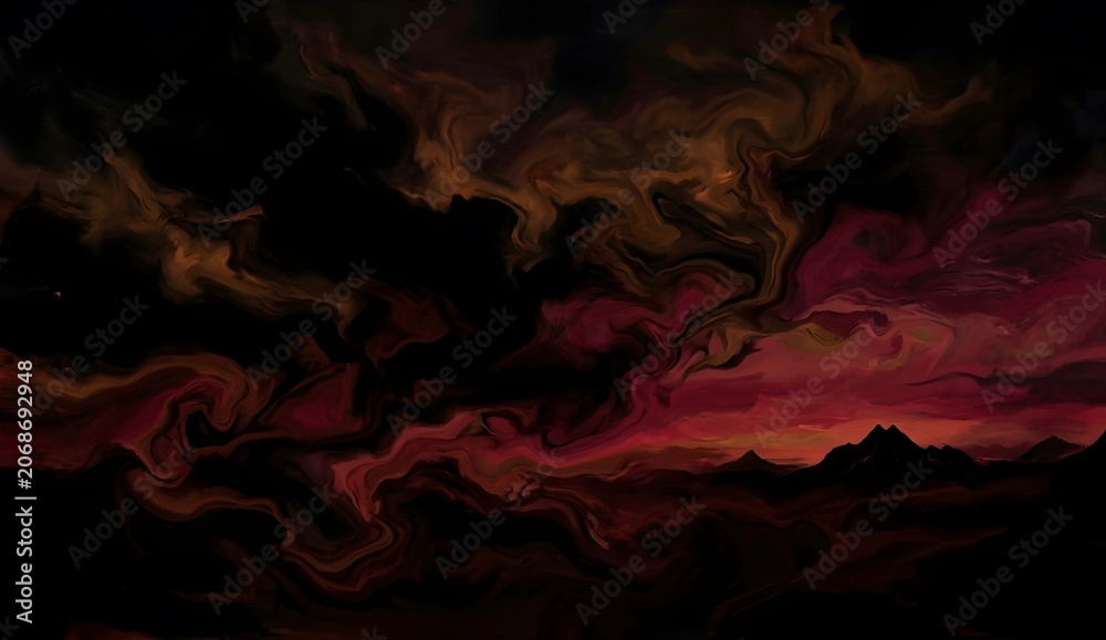 Fototapeta premium Karbala Background, Gloomy, Evening, Red and Black, HD