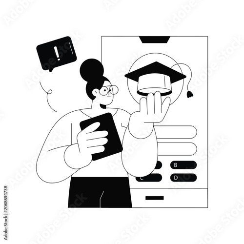 Learning App vector illustration Eps 10 File     