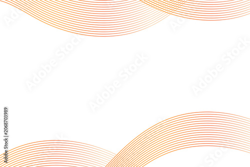 A Cyber Orange frame with beautifully intersecting curves. Futuristic, digital-style border elements.ver.1
