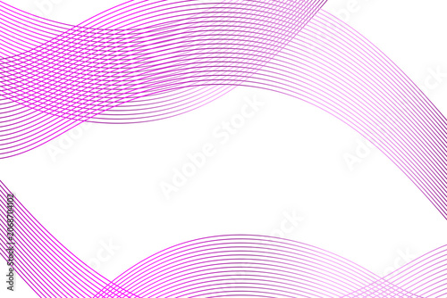 A Cyber Magenta frame with beautifully intersecting curves. Futuristic, digital-style border elements.ver.2