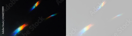 Fantasy rainbow light burst with crystal reflections, radiant diamond sparkle, colorful glass refraction, glowing spectrum effects and transparent PNG overlay