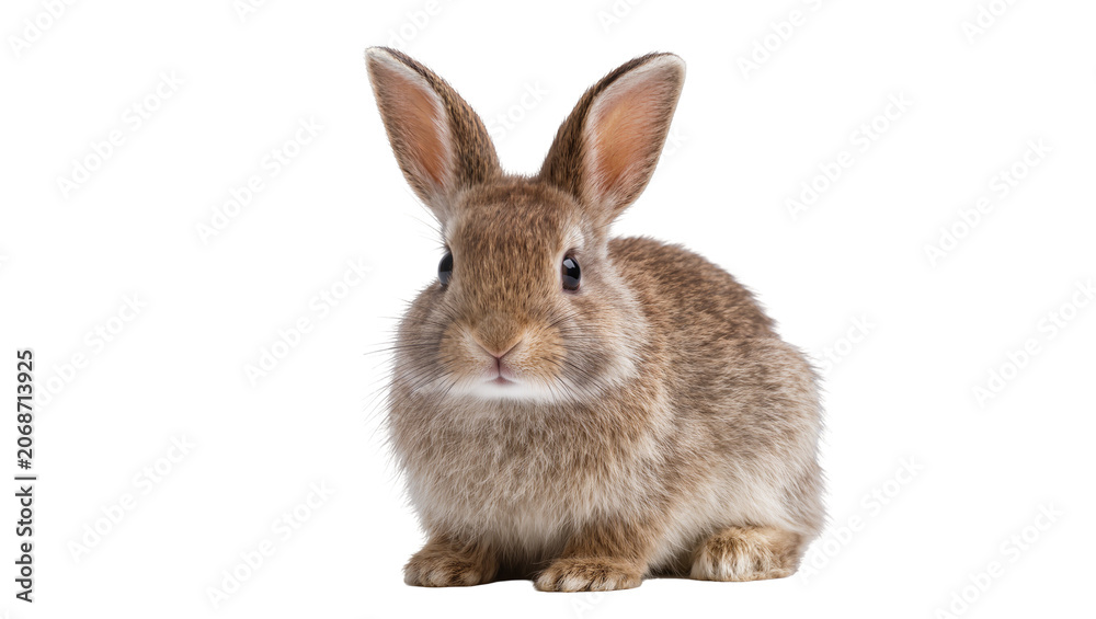Obraz premium Small brown rabbit sitting