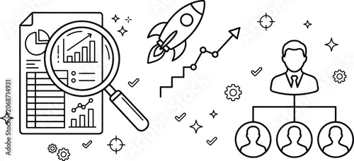 Photos Business startup launch market data analytics audit corporate management hierarc