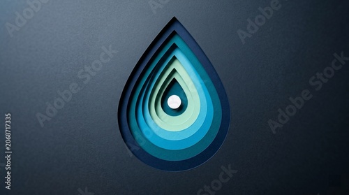 Layered 3D Hydroelectric Water Droplet