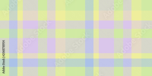 Festive tartan plaid design with a classic woven appearance and light and green tones. The seamless pattern recreates the look of woven fabric and works well as a decorative surface background.