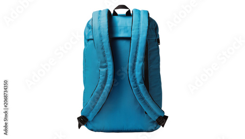 Tableau sur toile Teal blue backpack with padded straps and black zippers