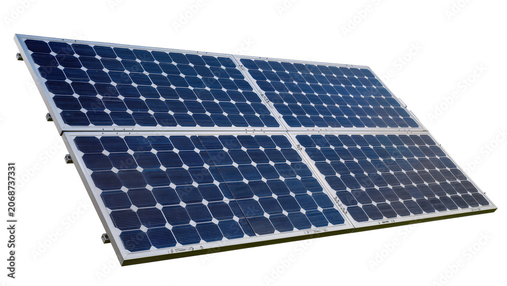 Fotografie Solar panels array photovoltaic modules, renewable energy technology
