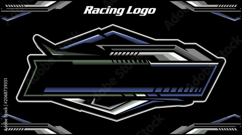 Foto Outline and painted racing logo