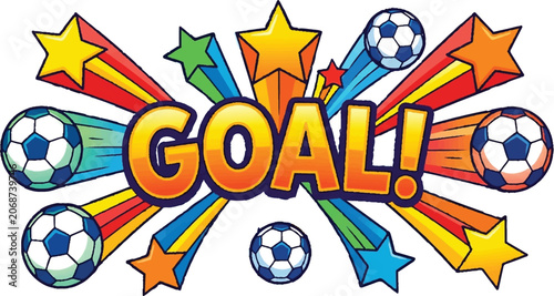 Vector illustration of  goal scored.