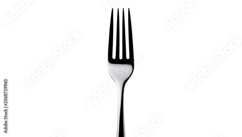 Fotografie Shiny metal four-tined dinner fork