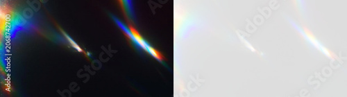 Abstract crystal sparkle overlay with rainbow diamond reflections, glass glow, luminous prism light, colorful bokeh and transparent PNG fantasy background design use