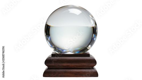 Фотография Crystal ball on dark wood stand
