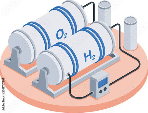 illustration of a hydro plant