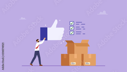 Foto Businessman giving quality feedback