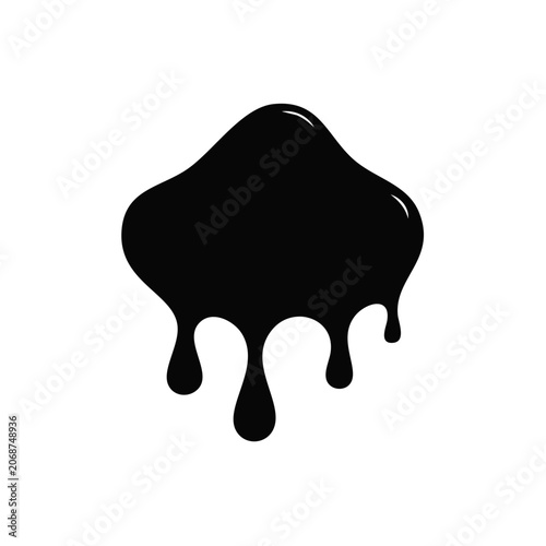 Black ink splash vector illustration