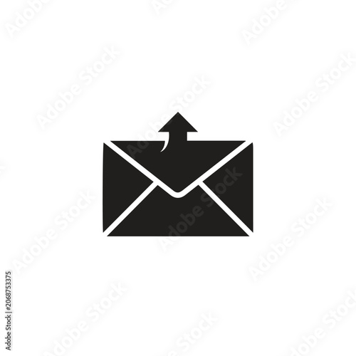 Fotografija Outgoing email message symbol icon with envelope outgoing communication