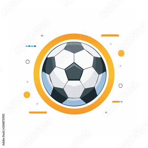 Flat design soccer ball illustration