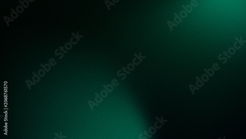 Abstract dark green gradient light bokeh background with smooth diffusion for design