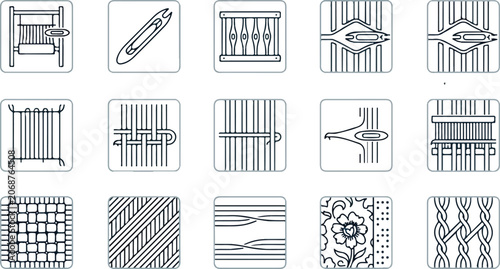 Konstfotografi Collection of decorative grille and lattice patterns designs