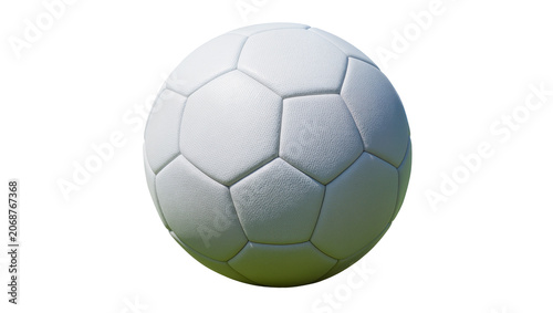 Foto White soccer ball with hexagonal and pentagonal panels