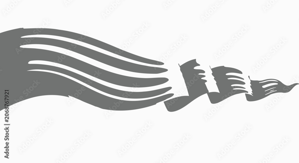 Fototapeta premium Abstract Wavy Grey Motion Lines Design
