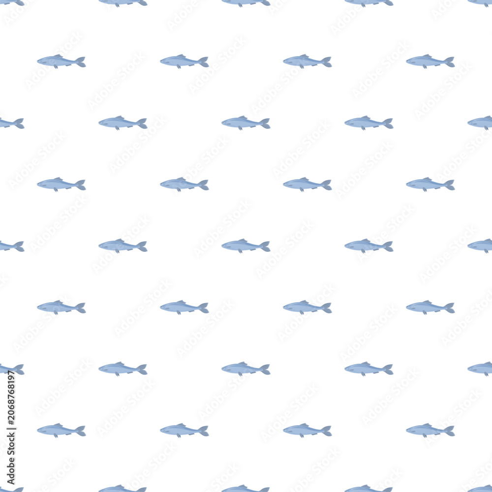 Fototapeta premium Blue fish swimming in an aquatic environment forming a repeating pattern