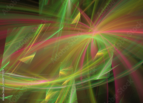 Fractal colored abstract on black background