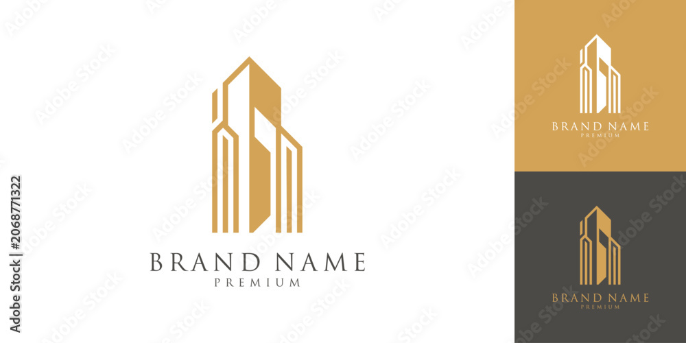 Obraz premium construction logo design template. building Abstract For Logo Design Inspiration. logo design, icon and business