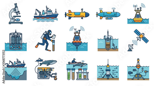 Underwater exploration and research vessels.