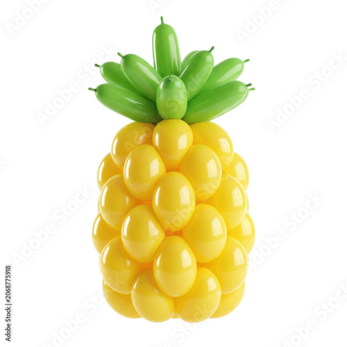 Yellow and Green Balloon Pineapple Sculpture