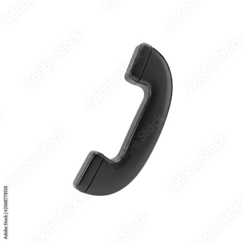 Classic Black Telephone Handset Retro Communication Device