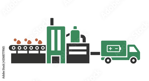 Battery production process: raw materials to recycling truck