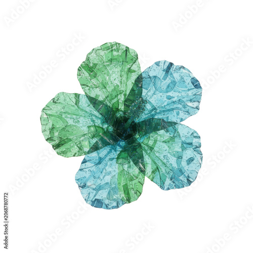 Abstract Flower Made of Recycled Plastic Materials