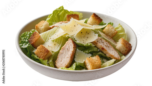 Chicken Caesar Salad with Croutons and Parmesan Cheese