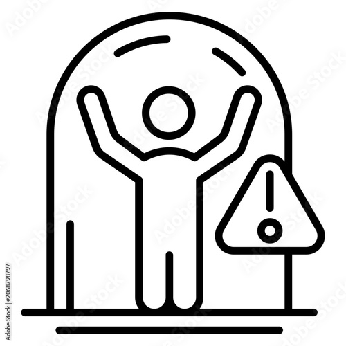 Obraz na plátně Social Isolation Icon